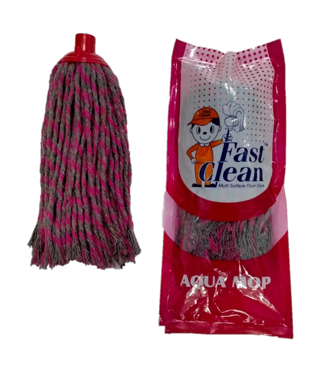 Aqua Pink Round Mop Fastclean