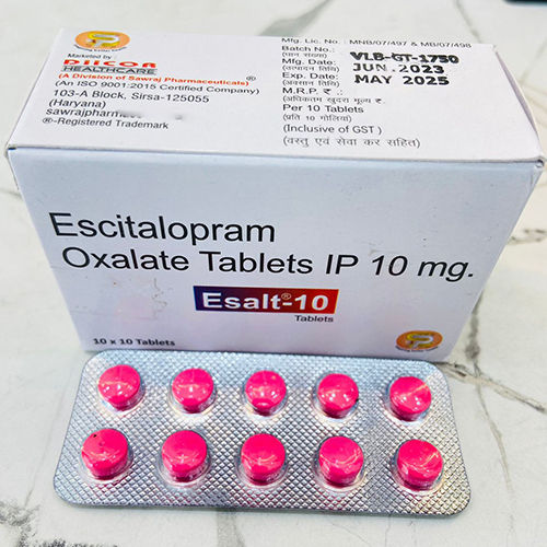 10mg Escitalopram Oxalate Tablets IP