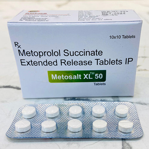 Metoprolol Succinate Extended Release Tablets IP - Controlled Release Formula, Long-Lasting Efficacy for High Blood Pressure and Heart Health