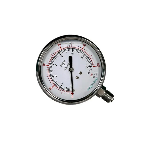 Silver Analog Glycerin Filled Pressure Gauges