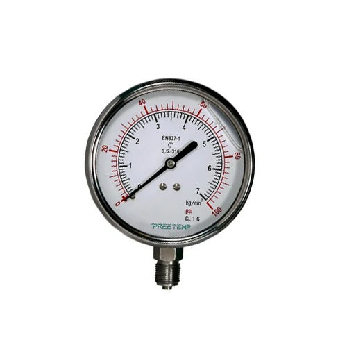 Silver Flanged Diaphragm Seal Pressure Gauges