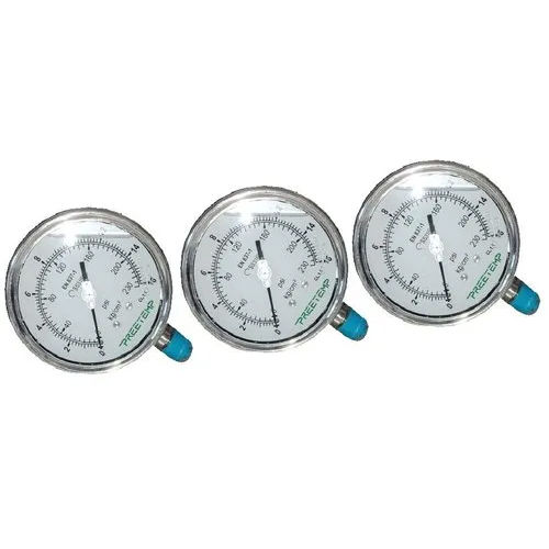 Silver Glycerine Filled Pressure Gauges