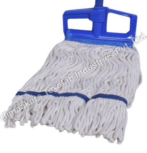 Foot Lock CNF 300 Fastclean Mops - Plastics and Cotton, Extra Long Mop Head for Large Surfaces, 100% Cotton Fiber for Enhanced Absorbency, Blue
