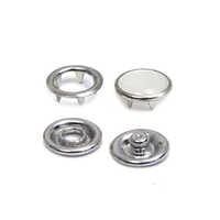 Ring Press Studs Pearl Snap Button - 720 Piece Packet, Round Shape, Size 16l & 18l, White Color, Plain Style, Pearl Technique