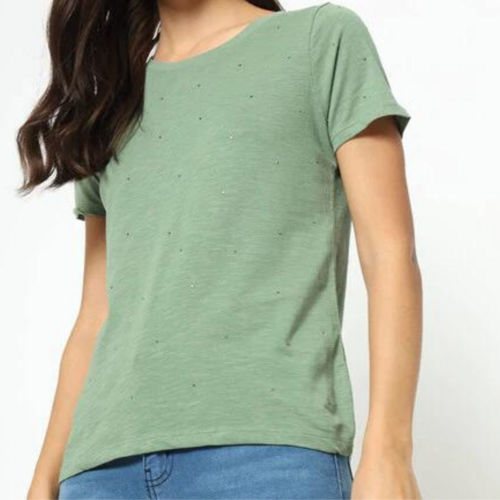 Womens Crew Neck Cotton T Shirt Plain - 100% Combed Cotton Short Sleeves Customized Size All Colors Available | Hypoallergenic Moisture Absorbing Breathable Fabric