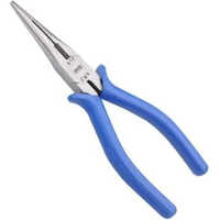 Needle Nose Pliers - Steel Body, 6 Inch , Silver And Blue Color Scheme, High-quality Plastic Handle For Comfortable Grip, Ideal For Precision Tasks