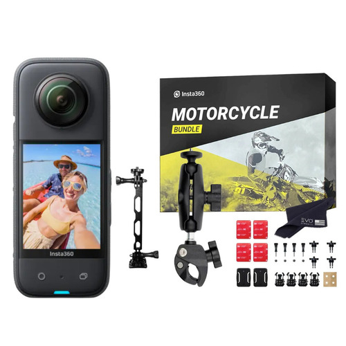 Insta360 One X3 Waterproof 360 Action Camera Motorcycle Bundle