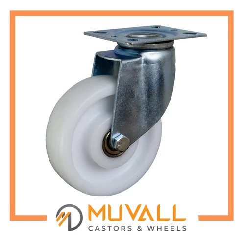 White Pp Medium Duty Caster Wheels