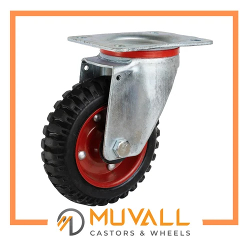 Black Solid Rubber Caster Wheel 160210Kgs at Best Price in Bengaluru Muvall Castors Private