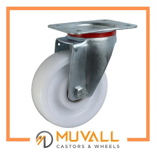 White Pp Heavy Duty Caster Wheels