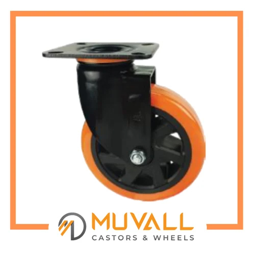 Orange Pu Orange- Medium Duty Caster Wheels