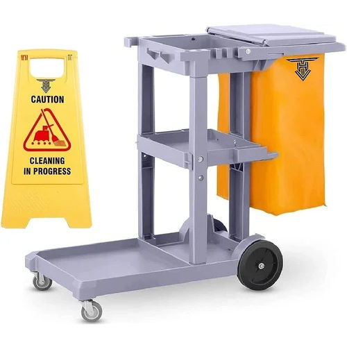 Multicolor Housekeeping Janitorial Cart