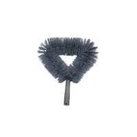 Black Ringed Brush - Stainless Steel, Grey Color, Rectangle Shape | Durable Plastic Handle, Ideal For Efficient Cleaning