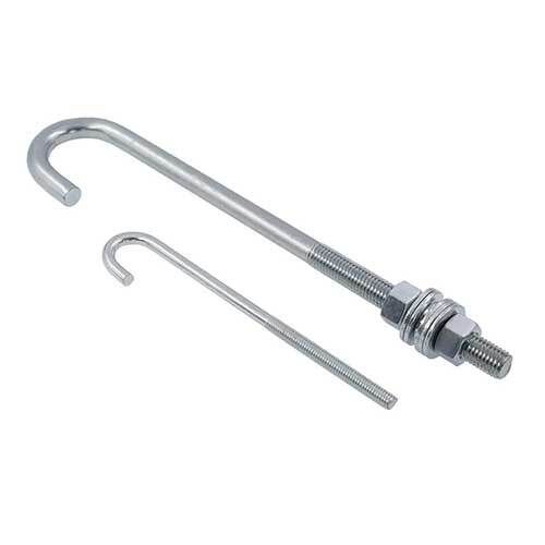 J Foundation Bolt - Stainless Steel, Different Sizes Available | Industrial Usage, Silver Finish