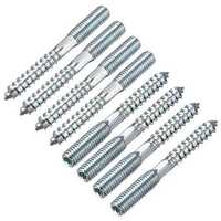 Hanger Bolt - Stainless Steel, Polished Silver Finish | Industrial Use, Durable Design, Corrosion-resistant Material