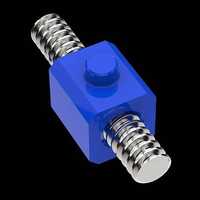 Acme Nuts - Industrial Grade, Various Sizes Available , Blue/silver Finish