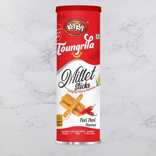 Millet Peri-Peri Snack Mix - Roasted Ragi, Jowar & Bajra Crispies | Low Calorie, No Added Sugar, Healthy Snack for All Ages