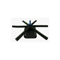Airoxi Spider - PVC Hollow Base 6" Wide x 5" High | Black, Includes 6 x 8" AirOxi Tubes, 1/2" Nipple Inlet