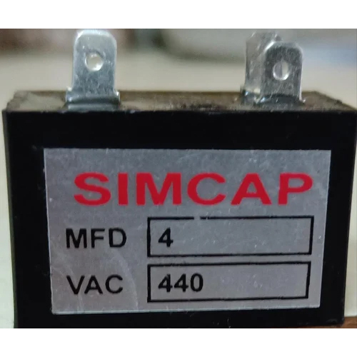 4 mfd 440 vac box type square capacitor terminal type