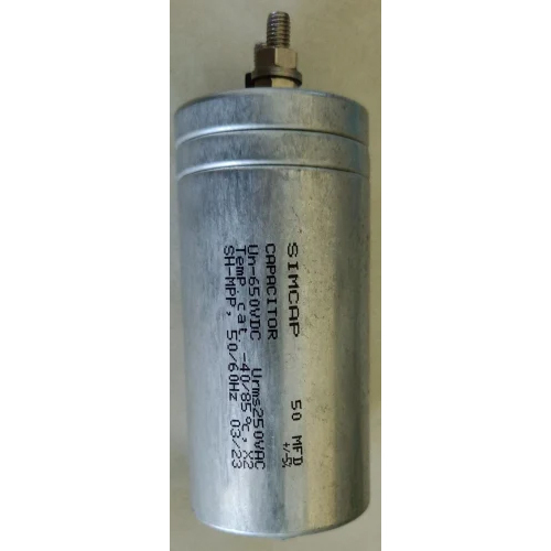 50 mfd Urms250 vac Un650 VDC Simcap make capacitor aluminum