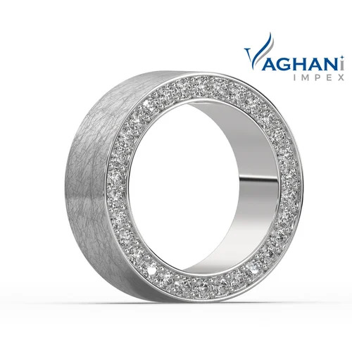 Female diamond gold band ring