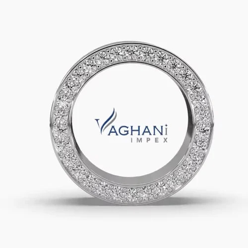 Female diamond gold band ring