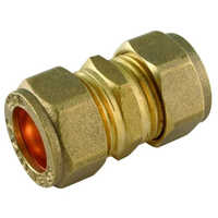 Brass Compression Fittings - 1/2" To 1.5" Sizes | Polished Golden Finish, Round Shape, Male And Female Connections