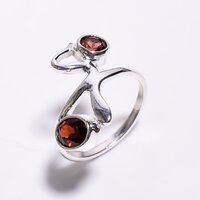 925 Sterling Silver Cut Gemstone Designer Ring