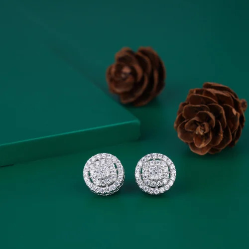 Ladies diamonds Gold Earring