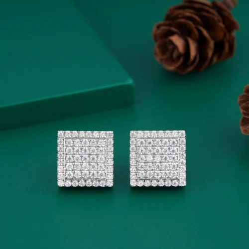 White Gold Earring Set