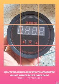 GEMTECH Series 3000 Digital Pressure Gauge With Alarm Range 0 to 2.500 MBAR