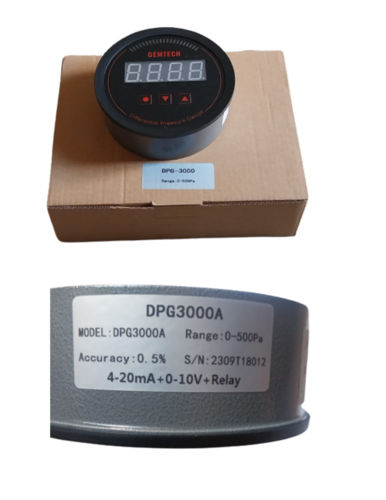 GEMTECH Series 3000 Digital Pressure Gauge With Alarm Range 0 to 30.00 MBAR