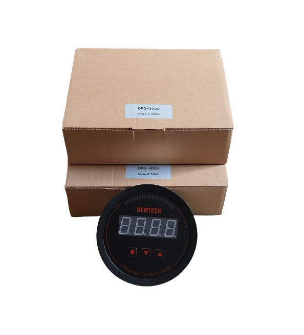 GEMTECH Series 3000 Digital Pressure Gauge With Alarm Range 0 to 30.00 MBAR