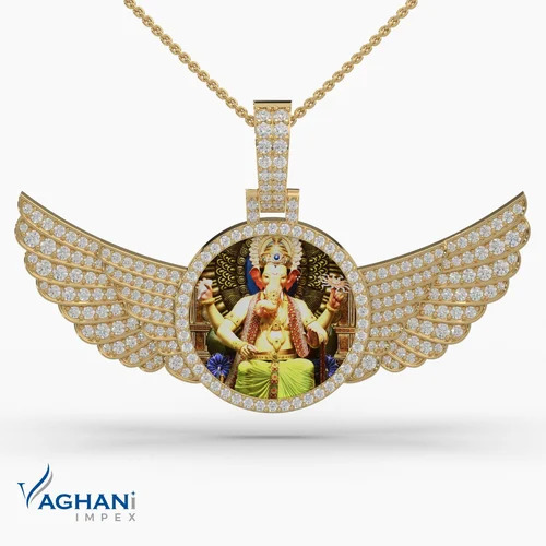 Gold Diamond Memory Pendant