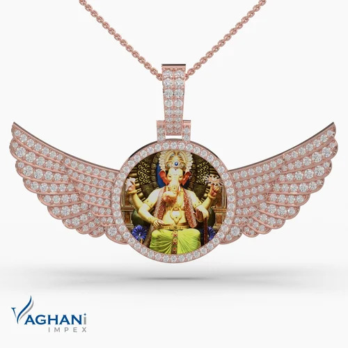 Gold Diamond Memory Pendant