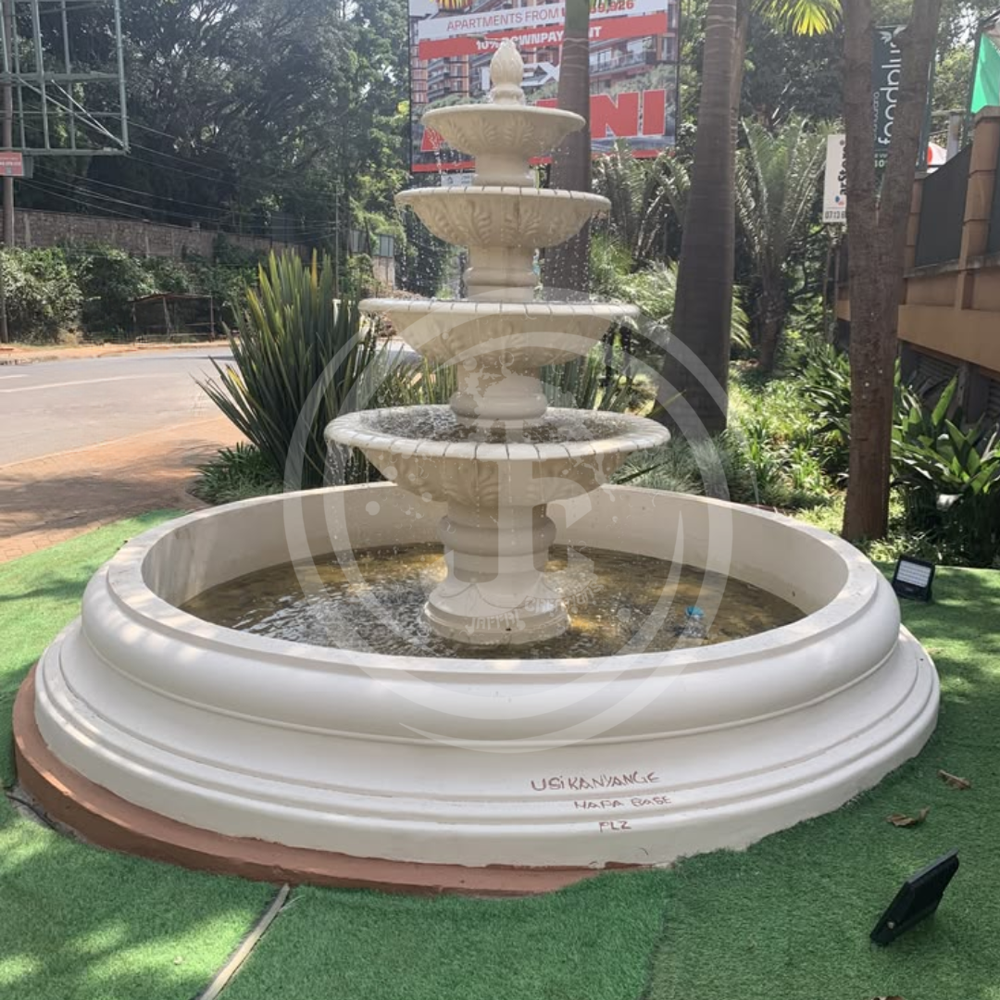 Outdoor 4 Tier Fountain - Color: Brown