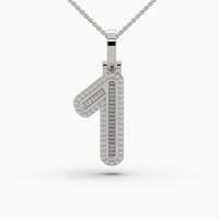 1 Alphabet Gold Letters Pendant