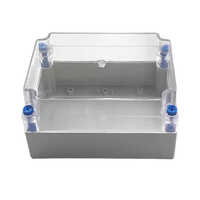 180x130x100mm Abs Enclosure - Ip66 Protection Level, Grey-transparent Color, Powder Coated Surface, 3mm Thickness, 1 Year Warranty