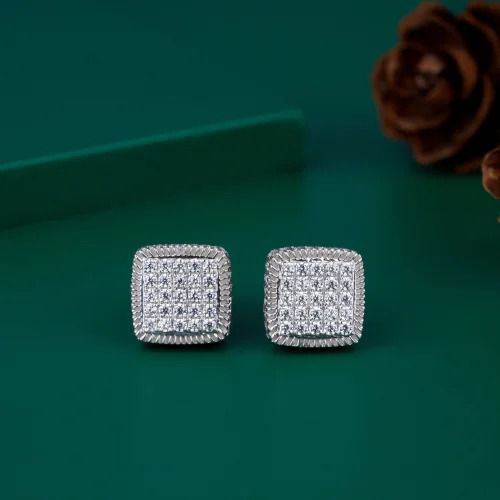 Ladies Gold Diamond Earring Set