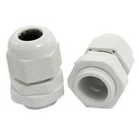 Pvc Pg Cable Gland - Strong Polyvinyl Chloride, Waterproof White Round Design, Ip55 Rating For Industrial Use, 1-year Warranty