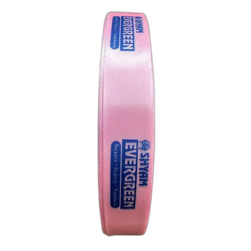 Pink Printed Satin Ribbon Length: As Per Available  Meter (M)