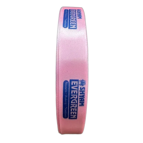 Pink Printed Satin Ribbon