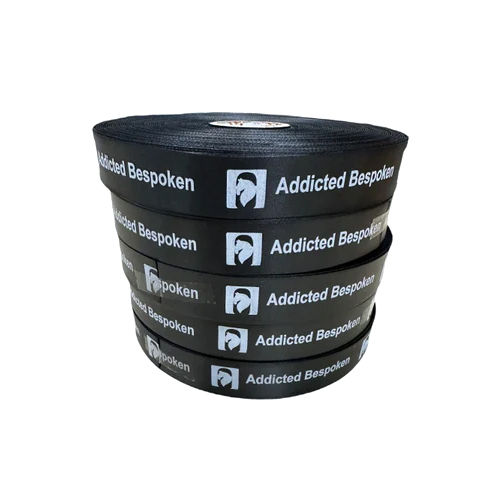 1 Inch Printed Black Satin Ribbon Length: As Per Available  Meter (M)