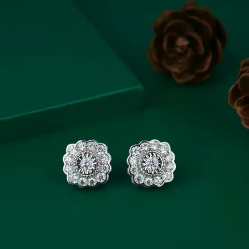 Fancy Diamond Gold Earrings