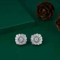 Fancy Diamond Gold Earrings