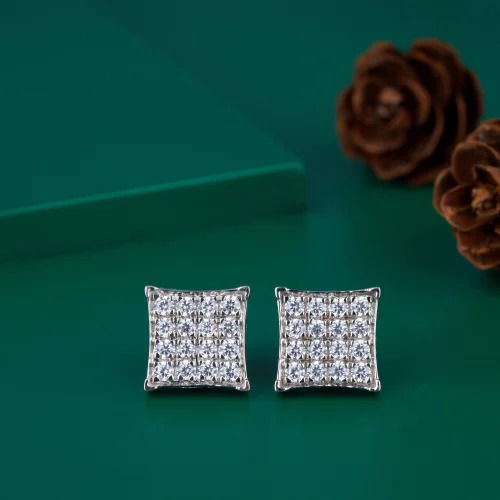 Diamonds white Gold Earrings