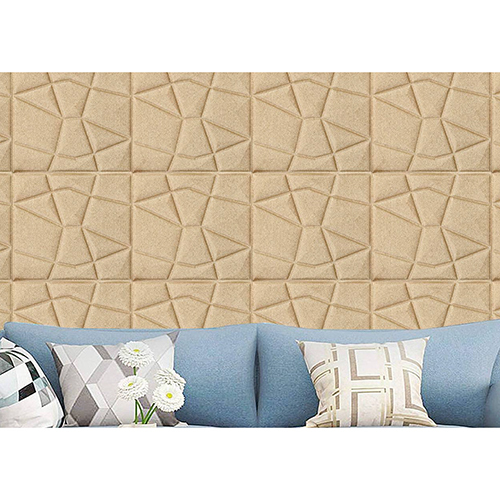 70x70cm 3D Cream Zig Zag Foam Sheet Wallpaper