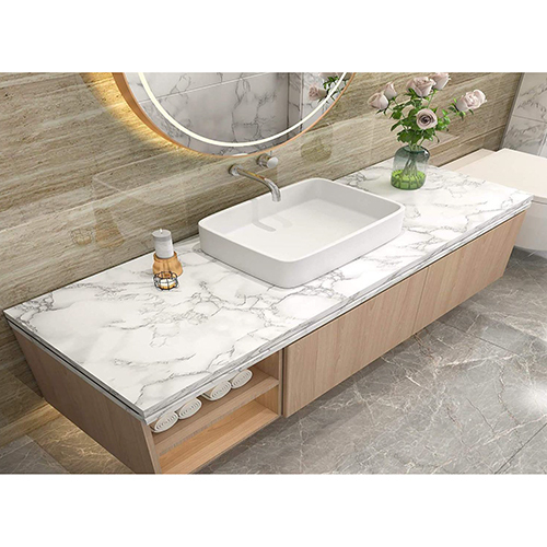 60x200cm White Marble Wallpaper