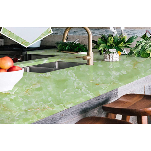 60x200cm Self Adhesive Green Marble Wallpaper