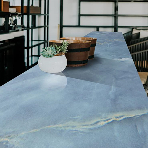 60x200cm Blue Marble Wallpaper